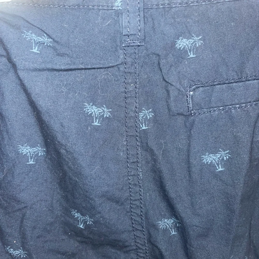 Old Navy Boys Navy Blue Palm‎ Tree Bermuda Shorts Adjustable Waist Sz 10